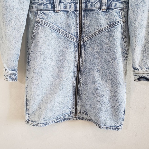 Topshop Light Blue Denim Mini Dress - Picture 6 of 12